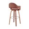 Armen Living Daxton 30" Brown Faux Leather and Walnut Wood Bar Stool LCDXBAWABR30 - alternate 6